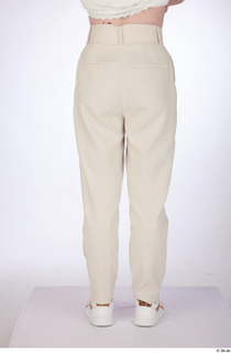 Yeva beige pants casual dressed leg lower body white sneakers…